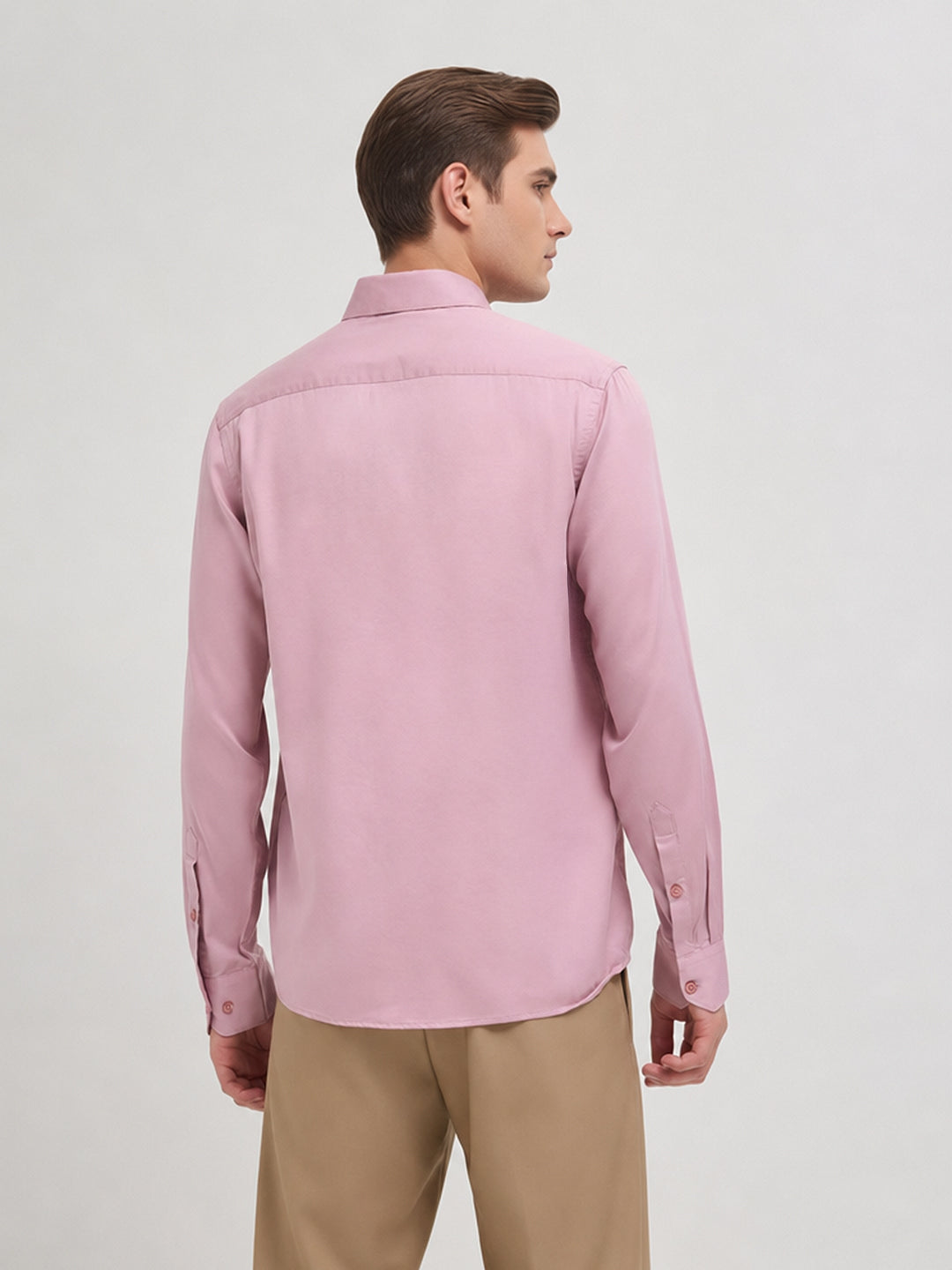 Mauve Orchid Plain Casual Shirt