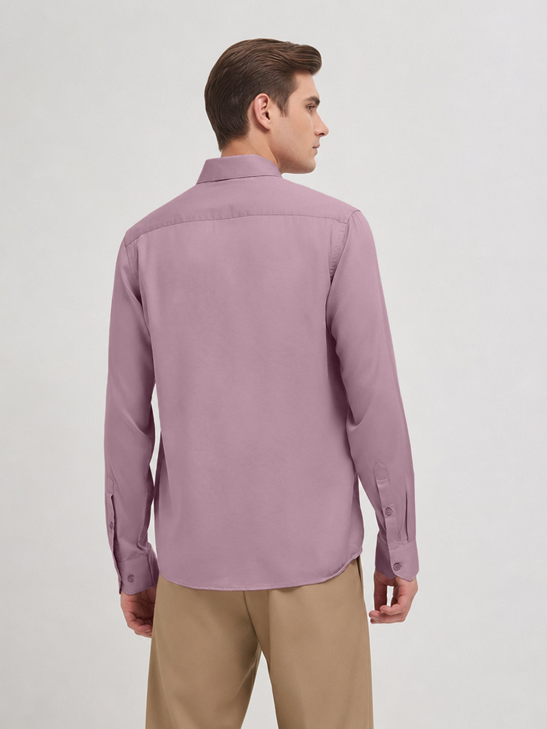 Purple Frost Plain Casual Shirt