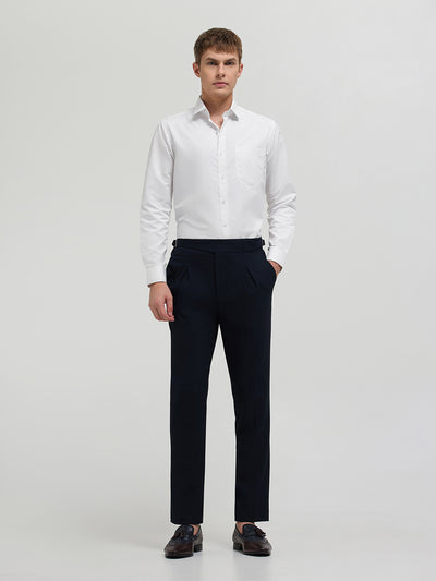 Crystal White Tonal Texture Formal Shirt