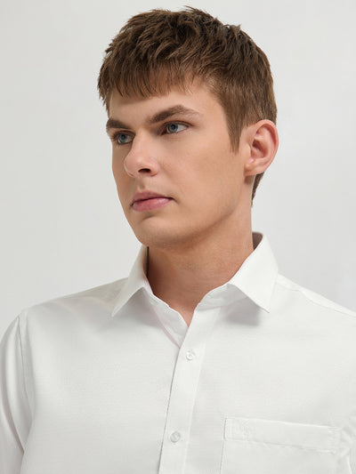 White Micro Diamond Formal Shirt