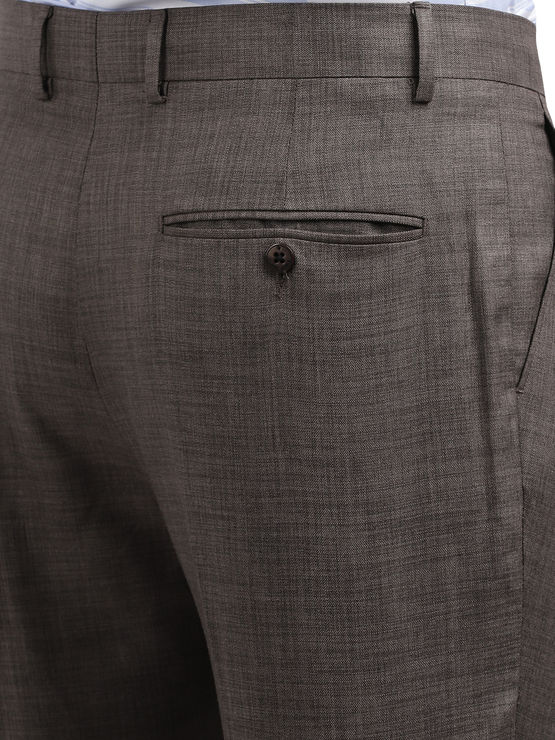 Model wearing Clarke Gable's Grey Relax Fit Trousers in a casual setting