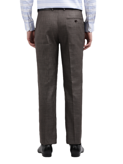 Model wearing Clarke Gable's Grey Relax Fit Trousers in a casual setting