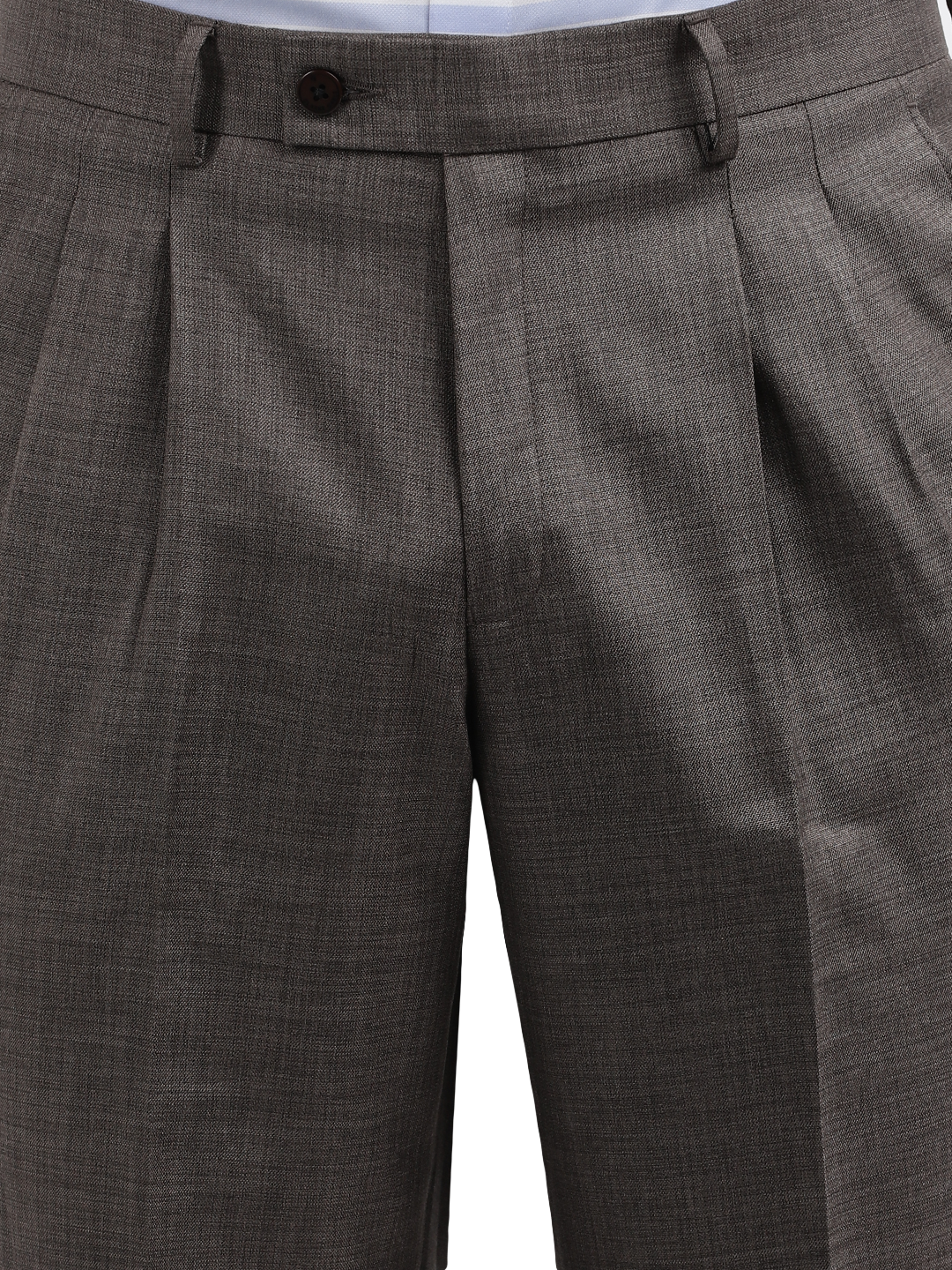 Model wearing Clarke Gable's Grey Relax Fit Trousers in a casual setting