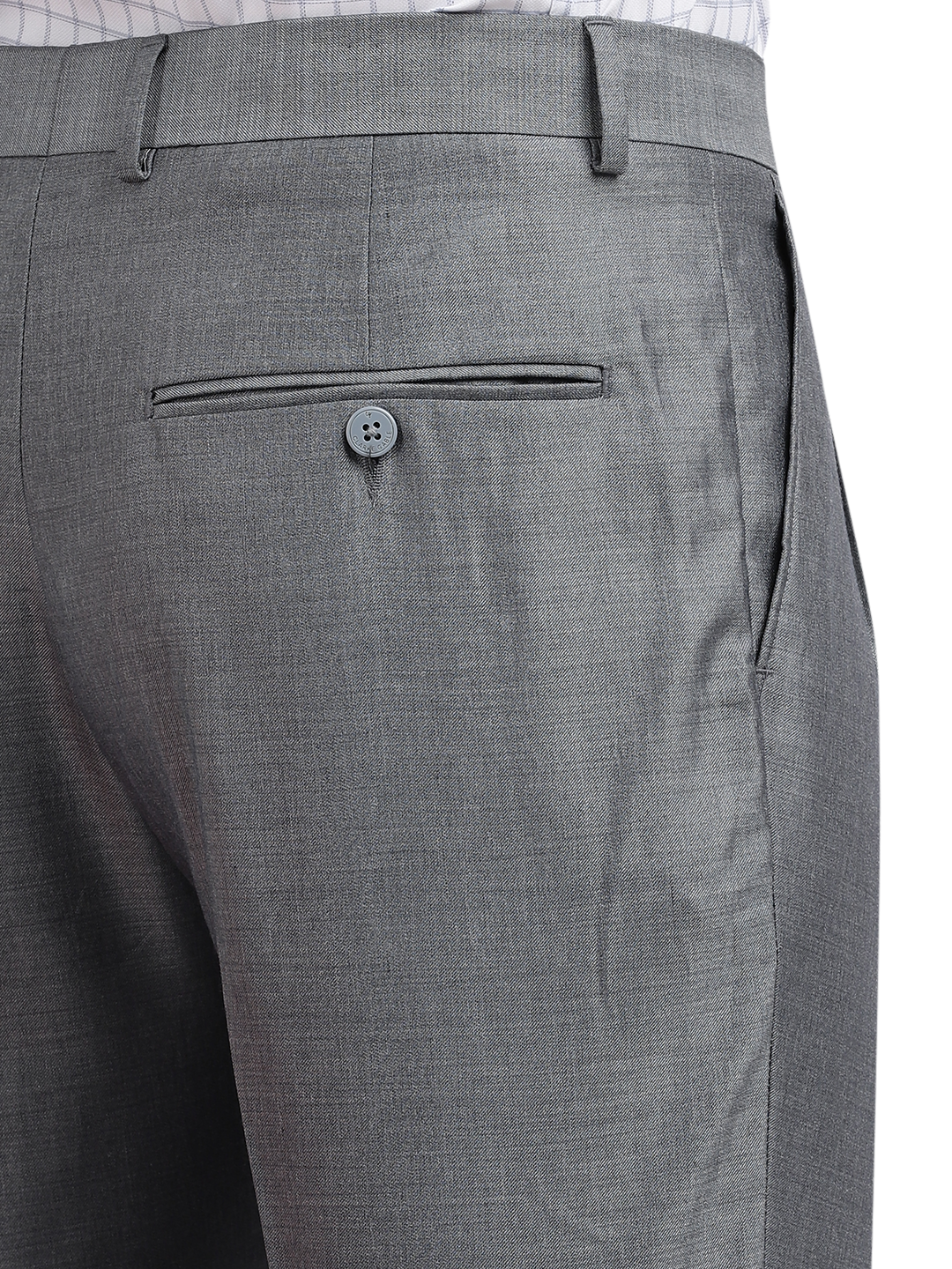 Model wearing Clarke Gable's Light Grey Relax Fit Trousers in a casual setting