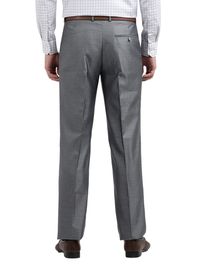 Model wearing Clarke Gable's Light Grey Relax Fit Trousers in a casual setting