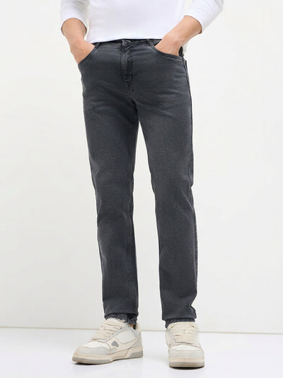 Charcoal Black Denim Core Trousers