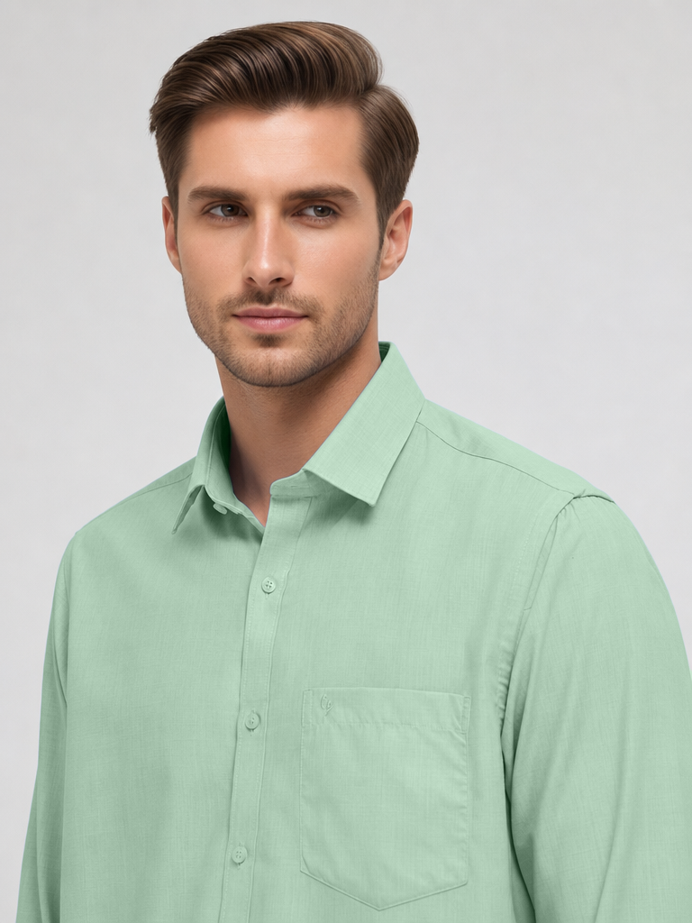 Light Mint Plain Formal Shirt
